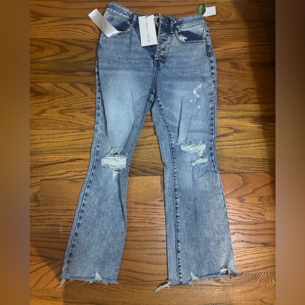 High rise flare jeans
